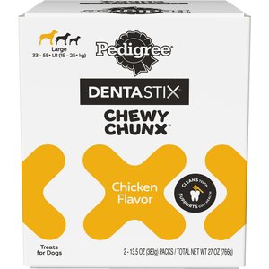Pedigree DentaStix Chewy Chunx Large Dog Dental Treats, 13.5-oz pouch, 2 count