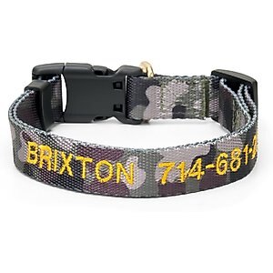 Boulevard Personalized Camo Dog Collar, Medium