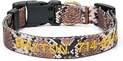 Boulevard Personalized Snake Dog Collar, Small