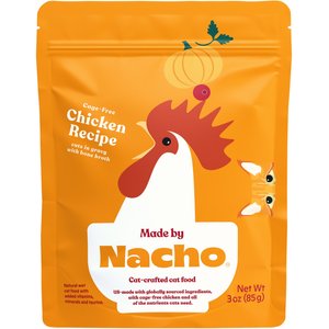 Made by Nacho Cage Free Chicken Recipe Cuts In Gravy with Bone Broth Wet Cat Food, 3-oz pouch, 12 count