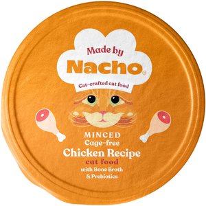 Made by Nacho Cage Free Minced Chicken Recipe with Bone Broth Wet Cat Food, 2.5-oz cup, case of 10