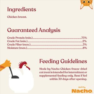 Made by Nacho Freeze-Dried Chicken Breast Cat Treats, 0.9-oz pouch