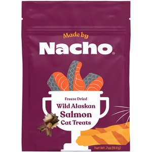 Made by Nacho Freeze-Dried Wild Alaskan Salmon Cat Treats, 0.7-oz pouch
