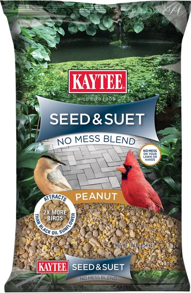 Kaytee Seed & Suet No Mess Peanut Wild Bird Food, 10-lb bag slide 1 of 7