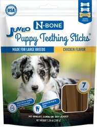 N-Bone Chicken Flavor Puppy Jumbo Teething Sticks Dog Treats, 7.28-oz bag
