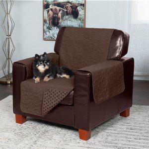 FurHaven Waterproof Non-Skid Back Furniture Protector, Dark Brown, Chair