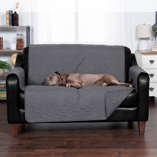 FurHaven Waterproof Non-Skid Back Furniture Protector, Gray, Sofa