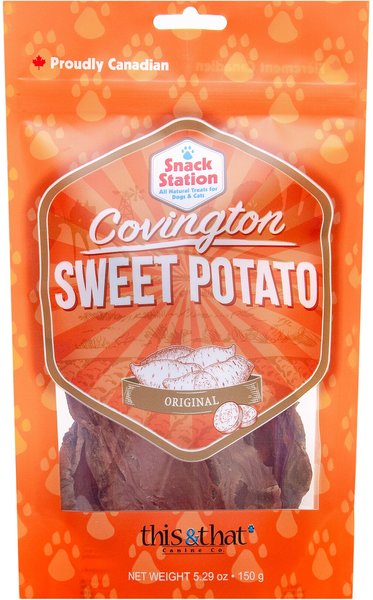 this&that Canine Company Snack Station Premium Covington Sweet Potato Dehydrated Dog Treats, 5.2-oz bag slide 1 of 2