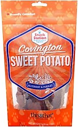 this and that Canine Company Snack Station Premium Covington Sweet Potato Blueberry & Parsley Dehydrated Dog Treats, 5.2-oz bag