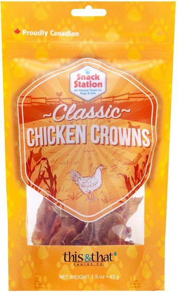 this and that Canine Company Snack Station Chicken Crowns Dehydrated Cat & Dog Treats, 1.5-oz bag slide 1 of 2