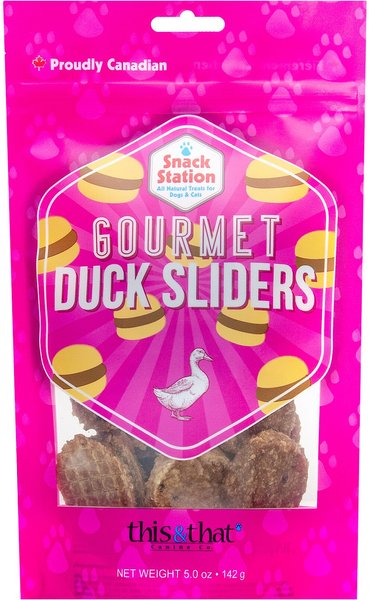 this&that Canine Company Snack Station Duck Sliders Dehydrated Cat & Dog Treats, 5-oz bag slide 1 of 2