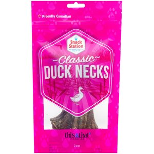 this&that Canine Company Snack Station Duck Necks Dehydrated Cat & Dog Treat, 3 count