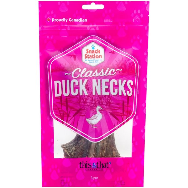 THIS AND THAT CANINE COMPANY Snack Station Duck Necks Dehydrated Cat