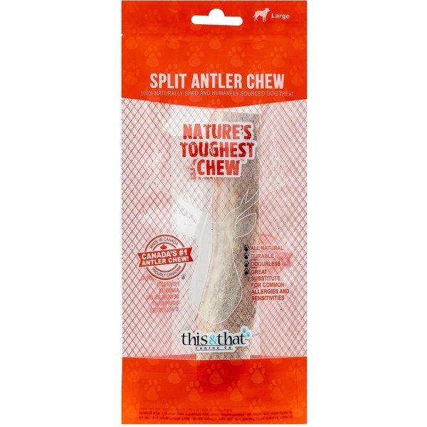 EcoKind Split Elk Antler Dog Chews, 1-lb bag
