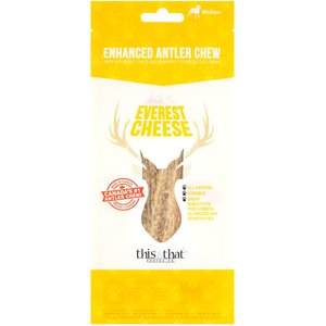 this&that Canine Company North Country Natural Shed Everest Cheese Enhanced Split Elk Antler Chew Dog Treat, Medium