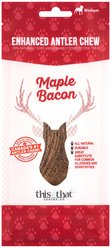 this and that Canine Company North Country Natural Shed Maple Bacon Enhanced Split Elk Antler Chew Dog Treat, Medium