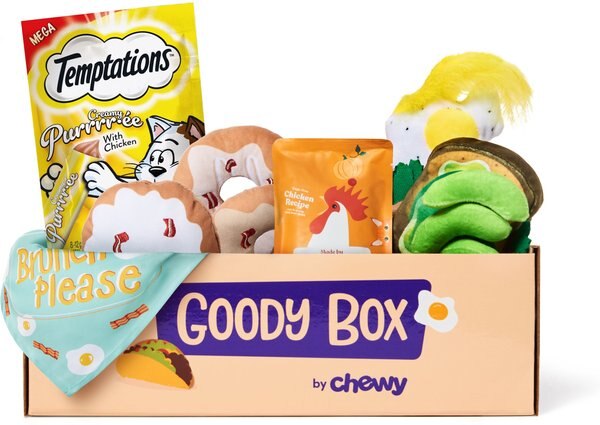 Goody Box Foodie Cat Toys, Treats, & Bandana slide 1 of 9