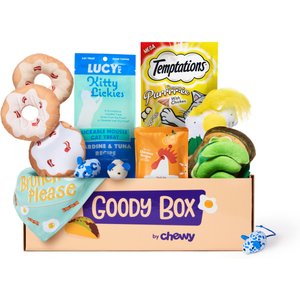 Goody Box Foodie Cat Toys, Treats, & Bandana
