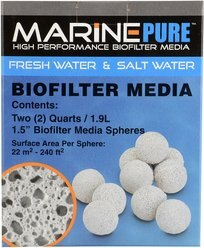 MARINEPURE Cermedia Aquarium Biofilter Media Spheres, 2-qt