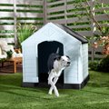 Frisco Plastic Outdoor Dog House with Elevated Platform, X-Large