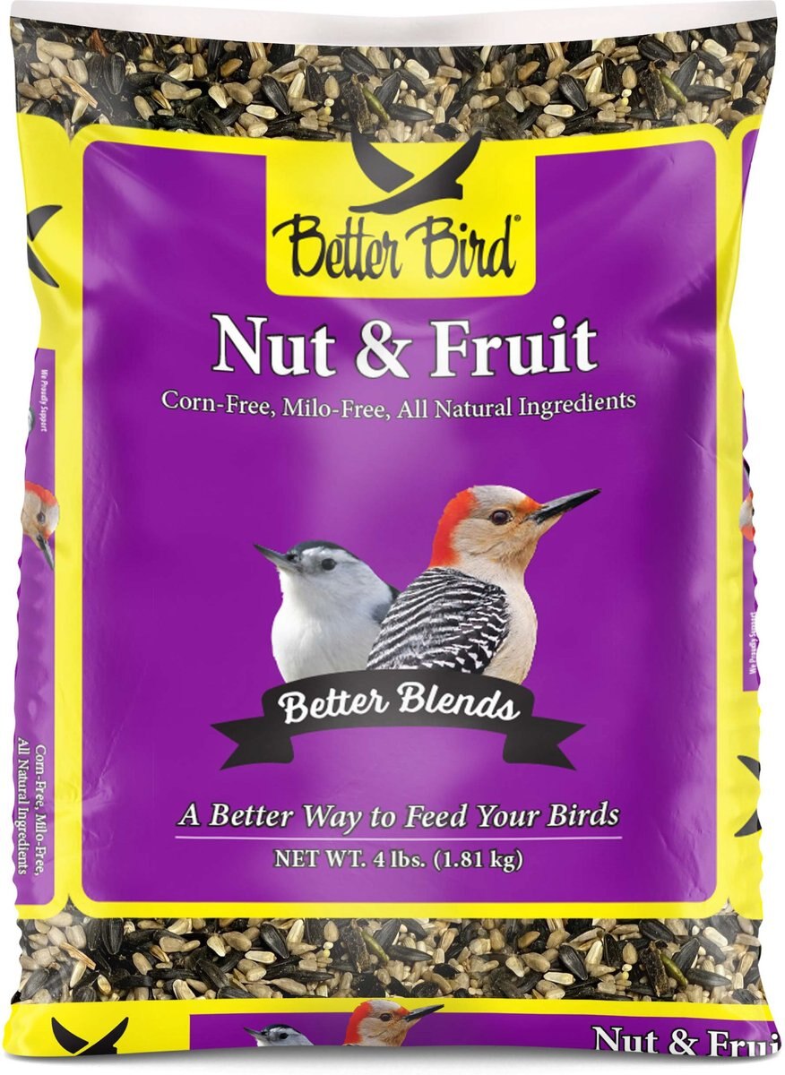 BETTER BIRD Nut & Fruit Bird Food, 4lb bag