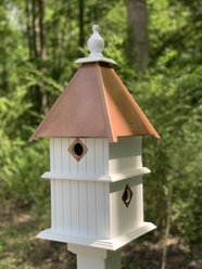 Paradise Birdhouses Holly House Bird House, Hammered Copper