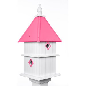 Paradise Birdhouses Holly House Bird House, Pink