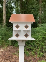 Paradise Birdhouses Purple Martin Manse Bird House, Hammered Copper slide 2 of 7
