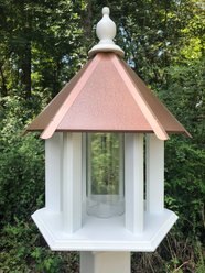 Paradise Birdhouses Azalea Bird Feeder, Hammered Copper slide 2 of 2