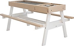 Coops & Feathers Chick-Nic Table Poultry Feeder, Tan & White