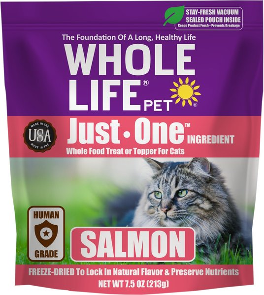 Whole Life Just One Salmon Value Pack Cat Soft & Chewy Treats, 7.5-oz bag slide 1 of 9