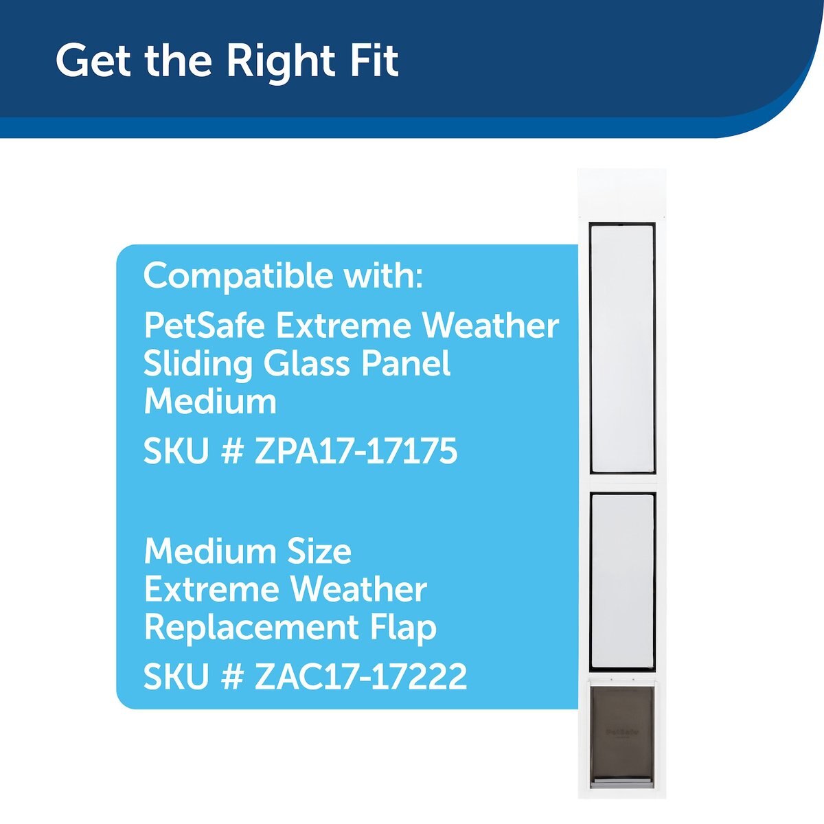 PETSAFE Extreme Weather Sliding Glass Dog & Cat Door Replacement