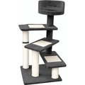 EliteField 40-in Faux Fur Cat Tree, Dark Gray