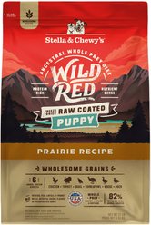 Stella & Chewy's Puppy Prairie Recipe Wild Red Raw Coated High Protein Wholesome Grains Dry Dog Food, 21-lb bag