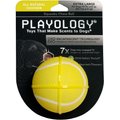 Playology All Natural Chicken Scented Squeaky Dog Chew Ball, Yellow, X-Large