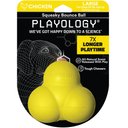Playology All Natural Chicken Scented Squeaky Dog Bounce Ball, Yellow, Large