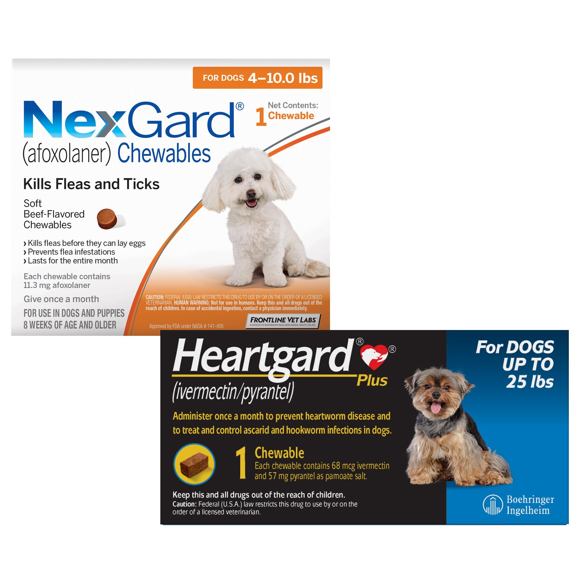 Heartgard Plus Chew for Dogs 51 100 lbs Brown Box NexGard