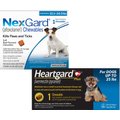 Heartgard Plus Chew for Dogs, up to 25 lbs, (Blue Box), 1 Chew (1-mo. supply) & NexGard Chew for Dogs, 10.1-24 lbs, (Blue Box), 1 Chew (1-mo. supply)