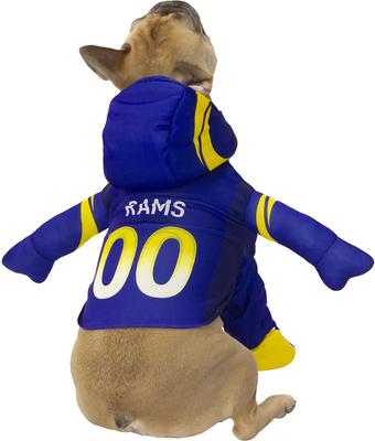 Show full view: Modern Hero NFL Running Dog Costume, Los Angelos Rams, Large slide 2 of 4