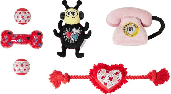 Frisco Valentine Variety Pack Toys for Small to Medium Dogs, 6 count slide 1 of 5