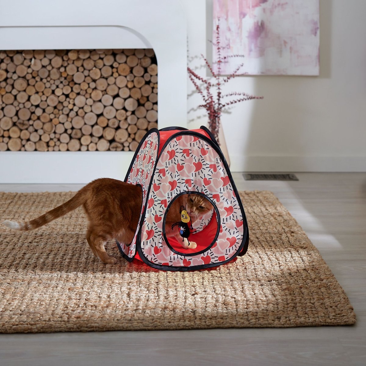 Frisco Valentine Love Bug Pop-Up Tent Cat Toy with Catnip slide 1 of 4