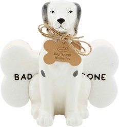 Mud Pie Dog Sponge Holder Caddy Set, White slide 2 of 3