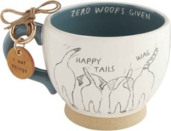 Mud Pie Zero Woofs Dog Mug & Dog Tag Set, Blue