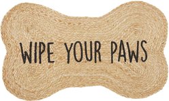 Mud Pie Jute Dog Bone Door Mat, Tan