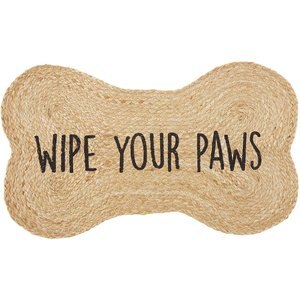 Mud Pie Reserved For The Dog Jute H&le Pillow, Tan