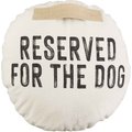 Mud Pie Reserved For The Dog Jute Handle Pillow, Tan