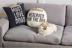 Mud Pie Reserved for The Dog Jute Handle Pillow, Tan slide 2 of 2
