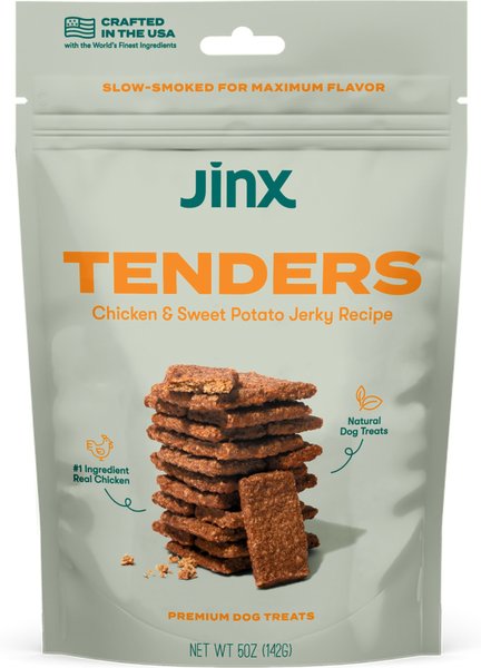 Jinx Chicken Sweet Potato Tenders Jerky Dog Treats, 5-oz bag slide 1 of 7