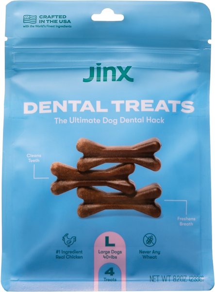 Jinx Large Dental Dog Treats, 4 count slide 1 of 8