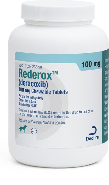 Rederox (Deracoxib) Chewable Tablets for Dogs, 100 mg, 1 tablet slide 1 of 1